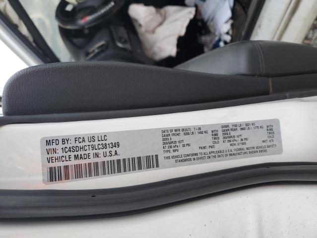2020 DODGE DURANGO R/ - 1C4SDHCT9LC381349
