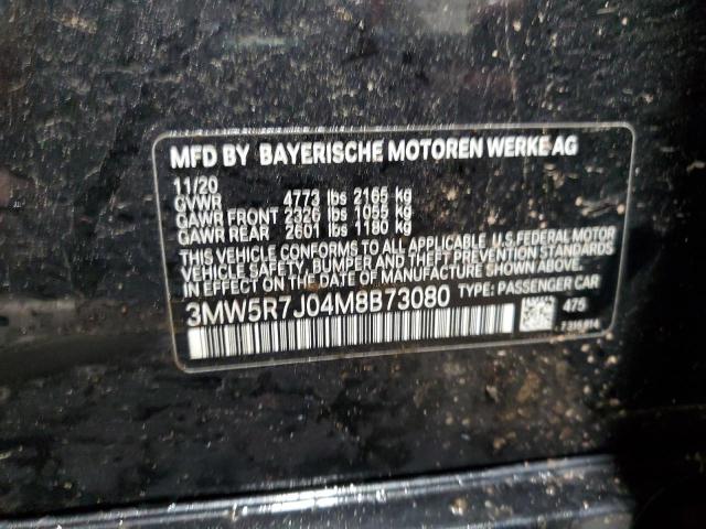 2021 BMW 330XI 3MW5R7J04M8B73080