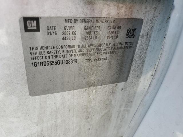 2016 CHEVROLET VOLT LTZ 1G1RD6S55GU138314