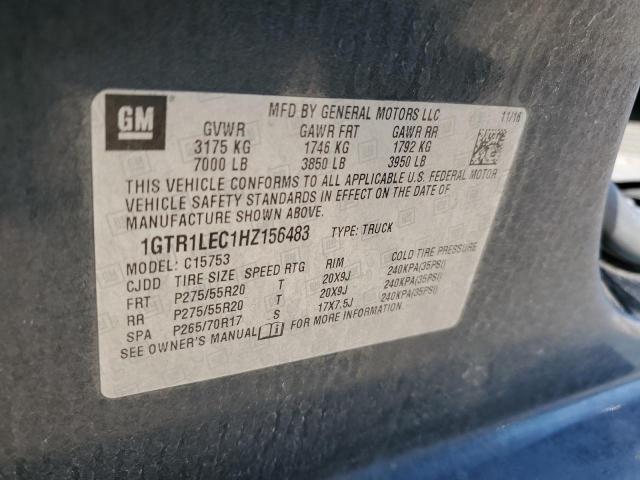 2017 GMC SIERRA C15 - 1GTR1LEC1HZ156483