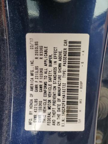 2017 HONDA ACCORD - 1HGCR2F81HA182732