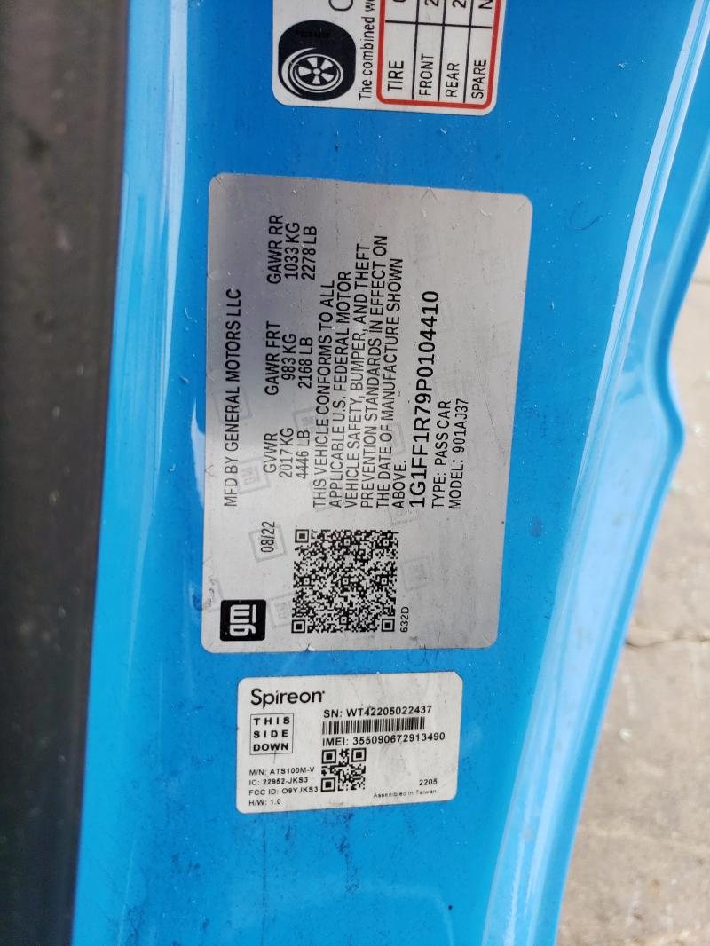 2023 CHEVROLET CAMARO LT1 1G1FF1R79P0104410