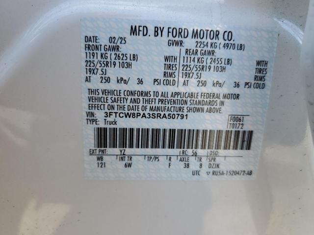 2025 FORD MAVERICK L 3FTCW8PA3SRA50791