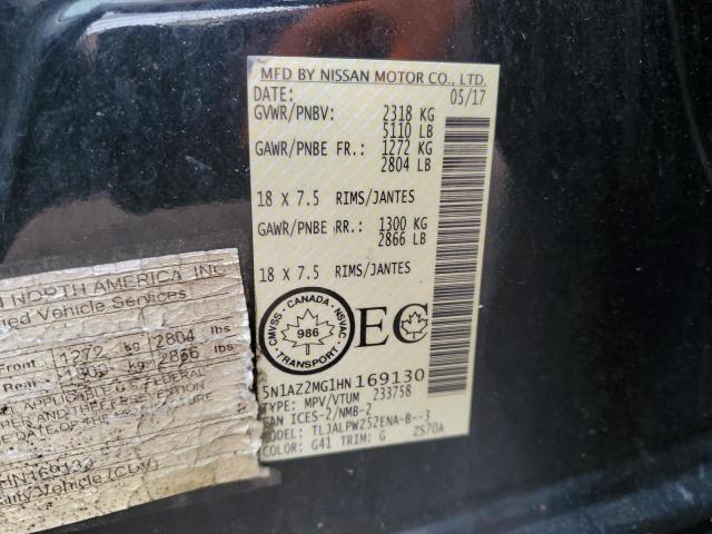 2017 NISSAN MURANO S 5N1AZ2MG1HN169130