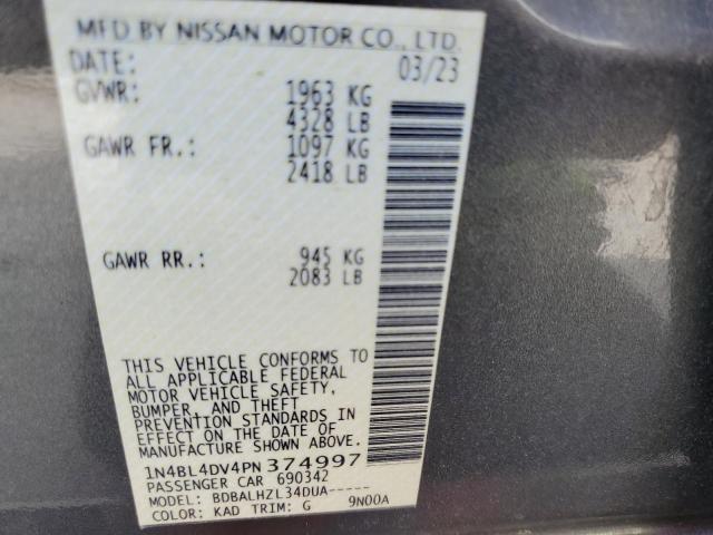 2023 NISSAN ALTIMA SV - 1N4BL4DV4PN374997