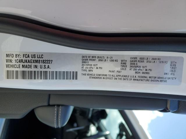2021 JEEP GRAND CHER 1C4RJKAGXM8182227