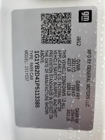 2023 CHEVROLET CORVETTE S 1G1YB2D41P5113385