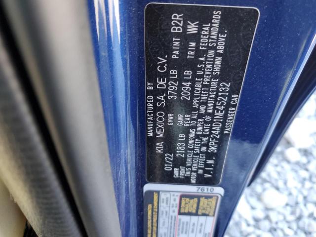 2022 KIA FORTE FE - 3KPF24AD1NE452132