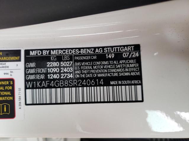 2025 MERCEDES-BENZ C 300 - W1KAF4GB8SR240614