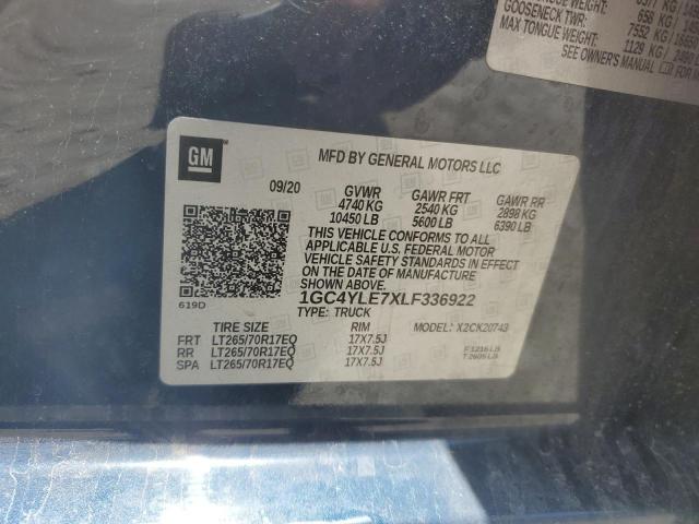 2020 CHEVROLET SILVERADO K2500 HEAVY DUTY 1GC4YLE7XLF336922
