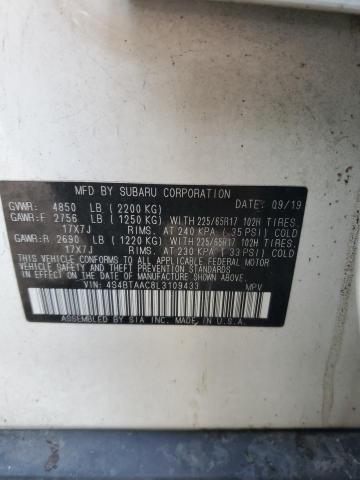 2020 SUBARU OUTBACK 4S4BTAAC8L3109433