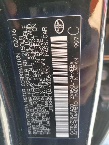2016 TOYOTA PRIUS - JTDKBRFU4G3008337