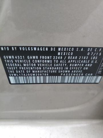 2016 VOLKSWAGEN JETTA SEL 3VWL17AJ9GM206786