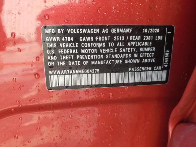 2021 VOLKSWAGEN ARTEON SE WVWAR7AN5ME004275