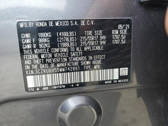 2021 HONDA HR-V EX 3CZRU6H55MM742891