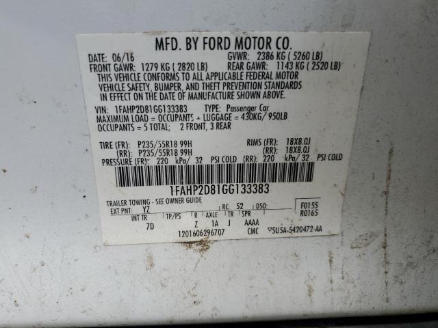 2016 FORD TAURUS SE 1FAHP2D81GG133383