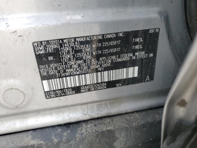 2019 TOYOTA RAV4 LE 2T3H1RFV2KW056513