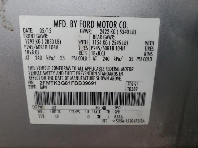 2015 FORD EDGE SE 2FMTK3G81FBB39691