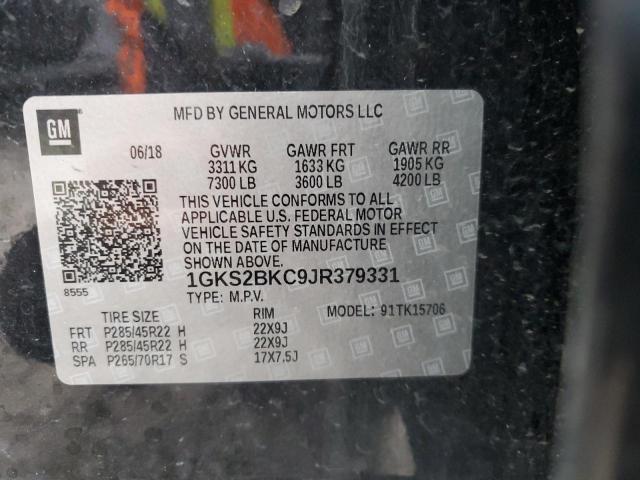 2018 GMC YUKON SLT - 1GKS2BKC9JR379331