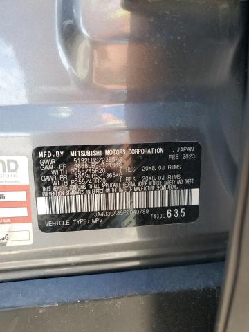 2023 MITSUBISHI OUTLANDER - JA4J3UA85PZ040789