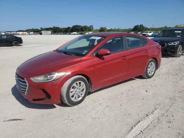 HYUNDAI ELANTRA SE 2017 red sedan 4d gas KMHD74LFXHU074157 photo #1
