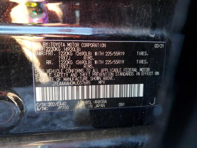 2021 TOYOTA VENZA JTEAAAAH0MJ037685