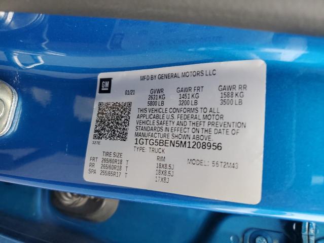2021 GMC CANYON ELE 1GTG5BEN5M1208956