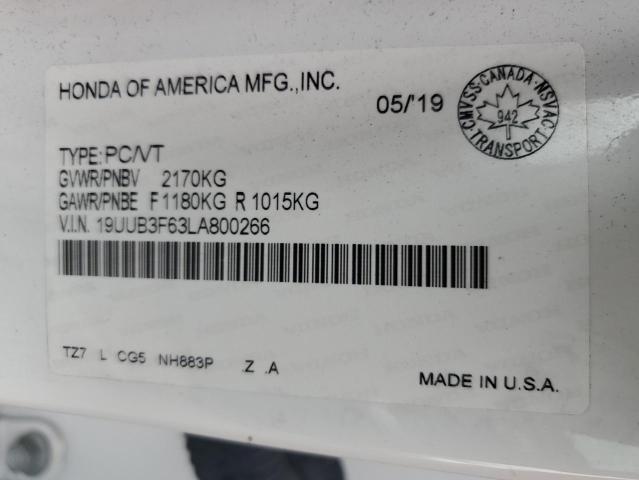 2020 ACURA TLX TECHNO 19UUB3F63LA800266