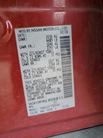 2016 NISSAN ROGUE S 5N1AT2MT8GC808855