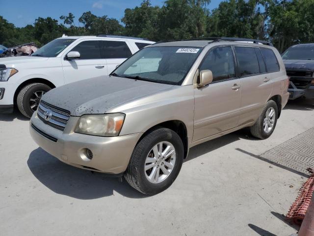TOYOTA HIGHLANDER 2006 gold 4dr spor hybrid engine JTEDW21A260004834 photo #1