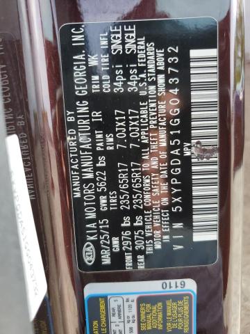 2016 KIA SORENTO LX - 5XYPGDA51GG043732