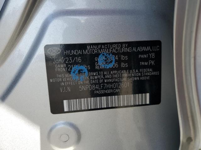 2017 HYUNDAI ELANTRA SE 5NPD84LF7HH012601