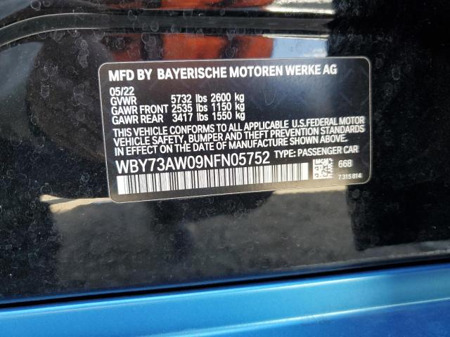 2022 BMW I4 EDRIVE WBY73AW09NFN05752