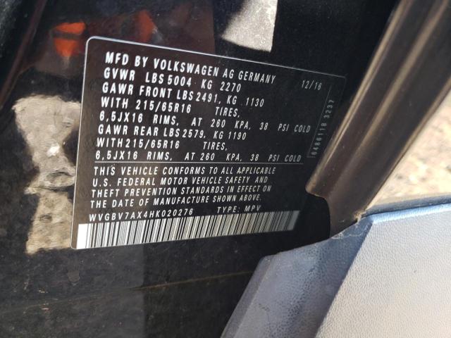 2017 VOLKSWAGEN TIGUAN S - WVGBV7AX4HK020276