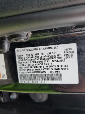 5FNYF6H29MB034312 2021 HONDA PILOT