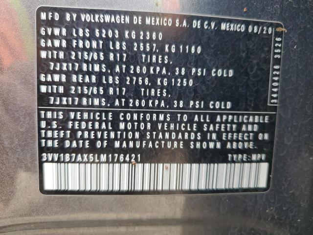 2020 VOLKSWAGEN TIGUAN S - 3VV1B7AX5LM176421