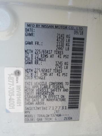 2019 NISSAN ROGUE SV HYBRID 5N1ET2MT3KC717731