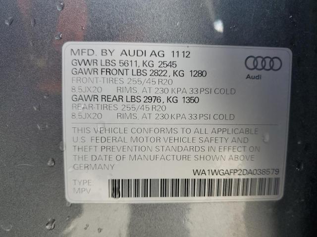 2013 AUDI Q5 PRESTIG - WA1WGAFP2DA038579