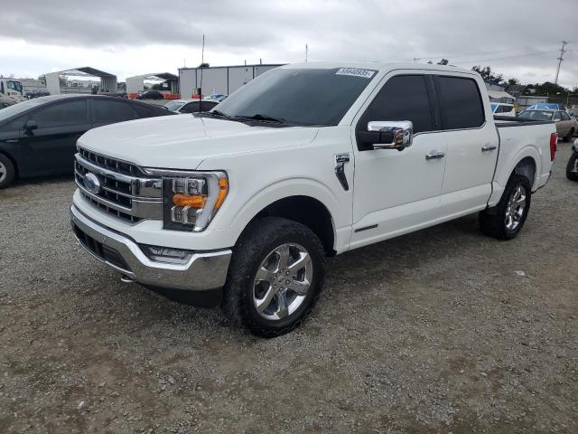 FORD F150 SUPER 2022 white  hybrid engine 1FTFW1ED3NFA28955 photo #1
