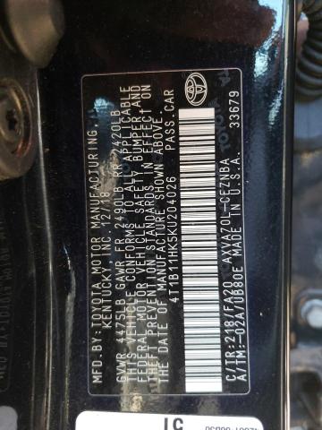 2019 TOYOTA CAMRY L - 4T1B11HK5KU204026
