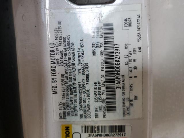 2016 FORD FUSION SE #3304669908