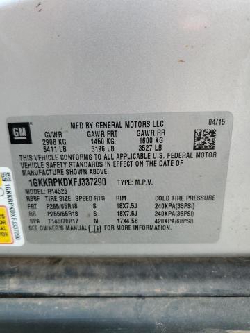 2015 GMC ACADIA SLE 1GKKRPKDXFJ337290