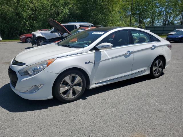 HYUNDAI SONATA HYB 2011 white  hybrid engine KMHEC4A4XBA013224 photo #1