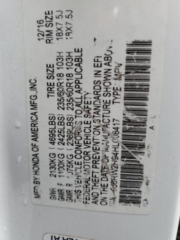 2017 HONDA CR-V TOURI - 5J6RW2H94HL008417