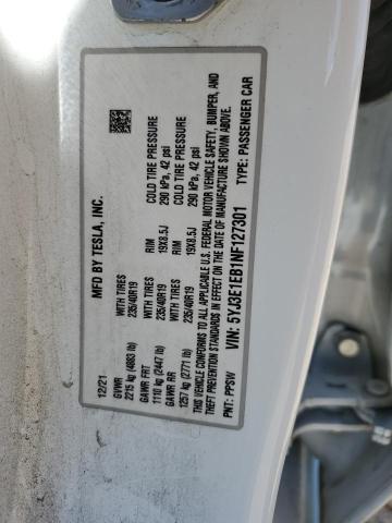 2022 TESLA MODEL 3 - 5YJ3E1EB1NF127301