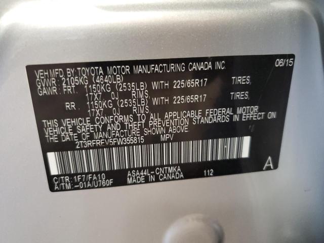 2015 TOYOTA RAV4 XLE - 2T3RFREV5FW355815