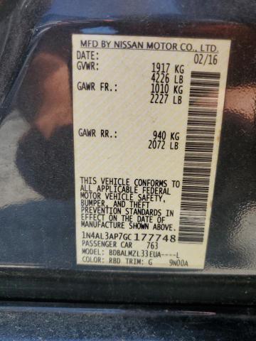 2016 NISSAN ALTIMA 2.5 - 1N4AL3AP7GC177748