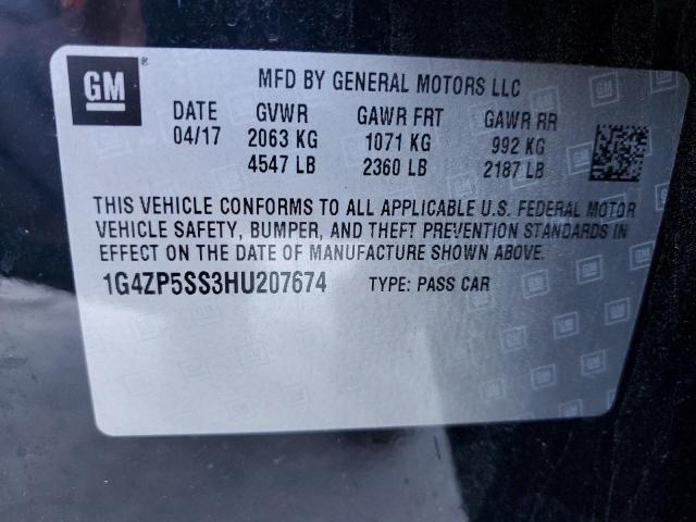 2017 BUICK LACROSSE E 1G4ZP5SS3HU207674