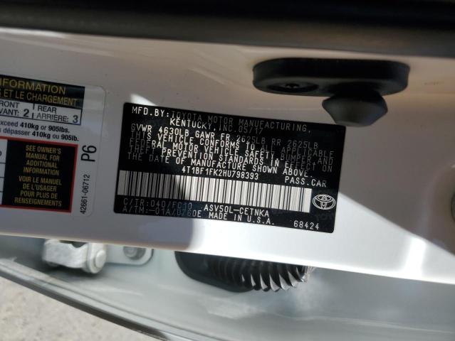 2017 TOYOTA CAMRY LE - 4T1BF1FK2HU798393