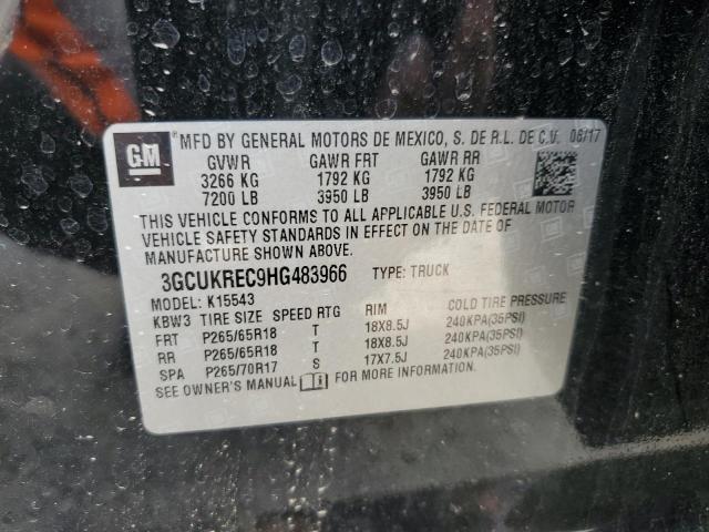 2017 CHEVROLET SILVERADO - 3GCUKREC9HG483966